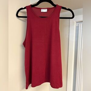 Frank+Oak High Neck Cranberry Tank Top (Size M)